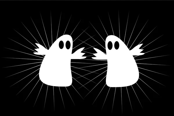 Dos fantasmas — Vector de stock