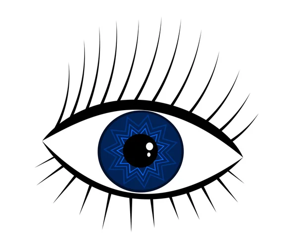 深蓝色的眼睛 — 图库矢量图片