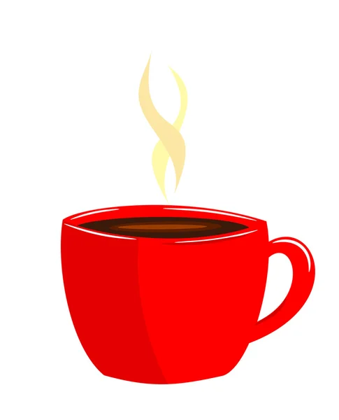 Tazza rossa di caffè — Vettoriale Stock