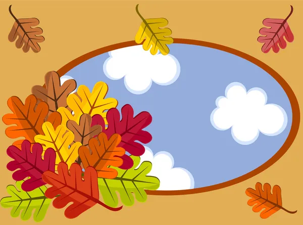Herbstliche Cartoon-Landschaft — Stockvektor
