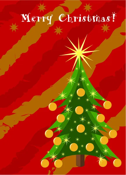 Vánoční přání s pozdravem — Stockový vektor