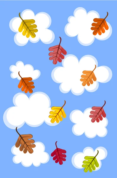 Ciel d'automne nuageux — Image vectorielle