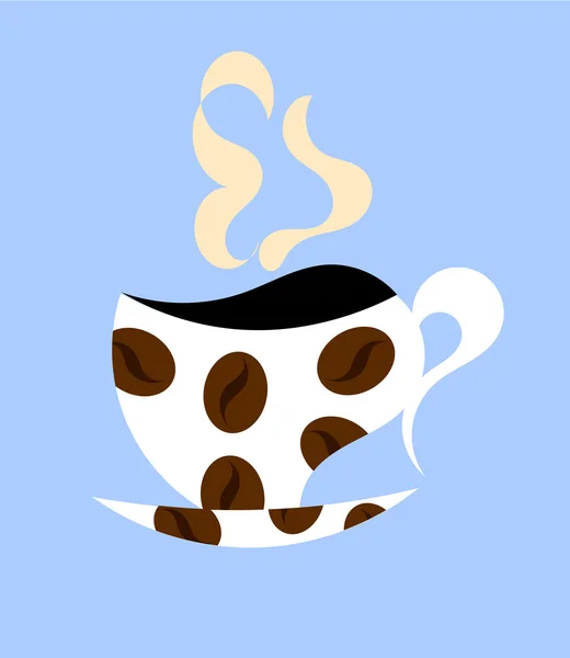Kaffe i kopp med mønster – stockvektor