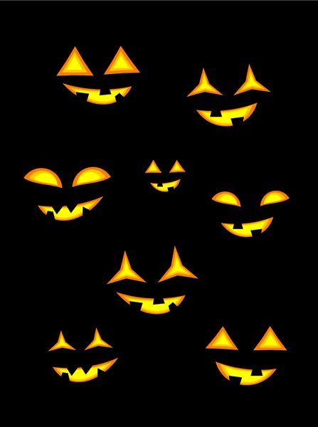 Lanternas de Halloween — Vetor de Stock