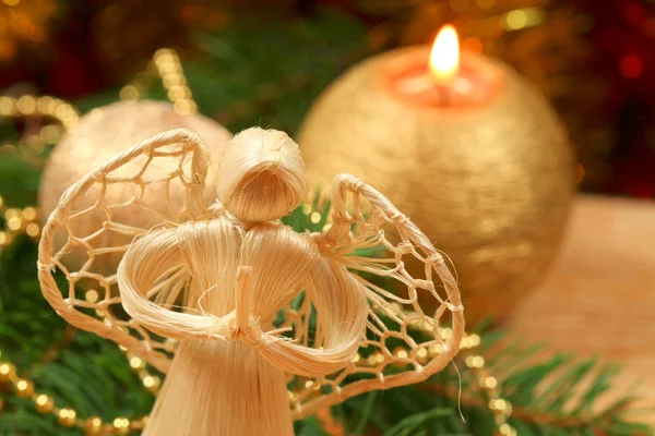 Anioł i Bożego Narodzenia ozdoba — Zdjęcie stockowe