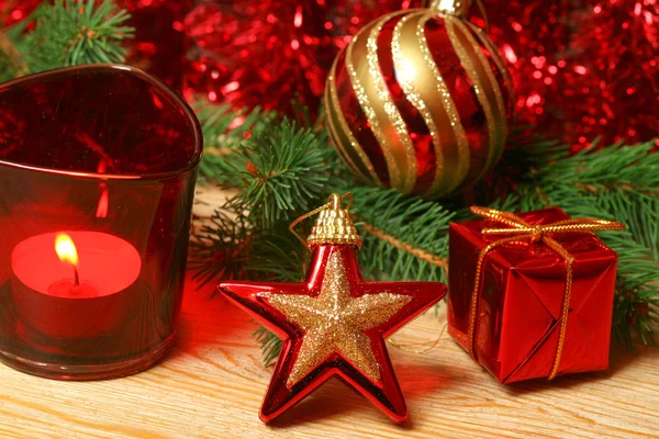 Karácsonyi piros színű — Stock Fotó