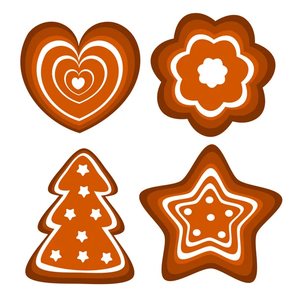 Gingerbread cookies vector — Stock Vector