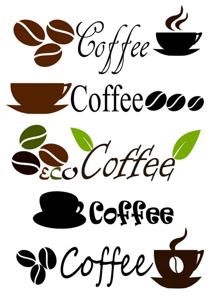 Etiquetas de café — Vector de stock