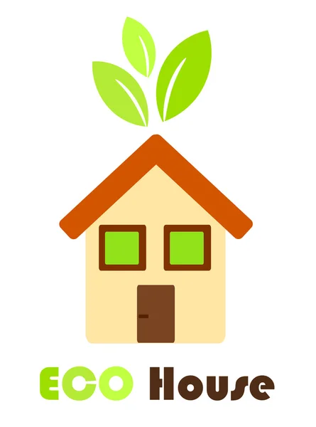 Eco casa amigable — Vector de stock