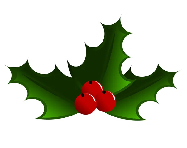 Símbolo de Navidad baya acebo — Vector de stock