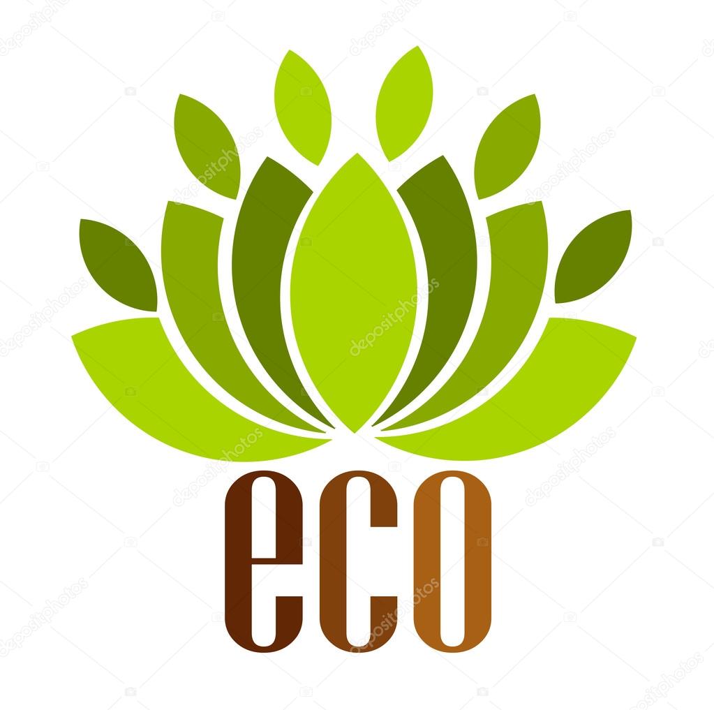 Ecological emblem. Vector illustration