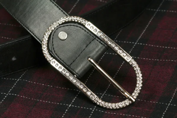 Belt with diamond buckle — Stock Photo, Image