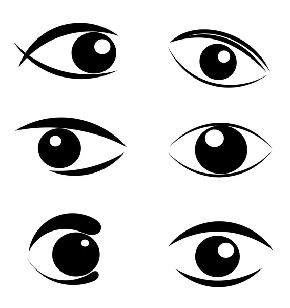 Set of eyes symbols — Stock Vector