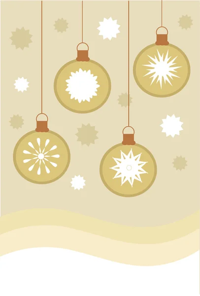 Beige Christmas card — Stock Vector