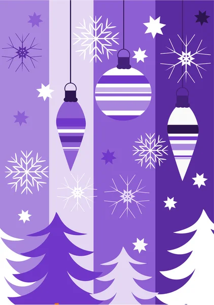 Christmas purple — Stock Vector