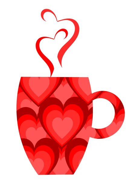 Taza Velentine — Vector de stock