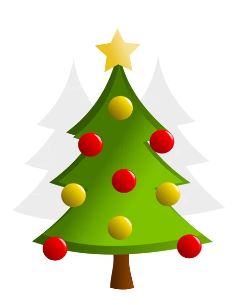 Christmas tree vector — Stock Vector