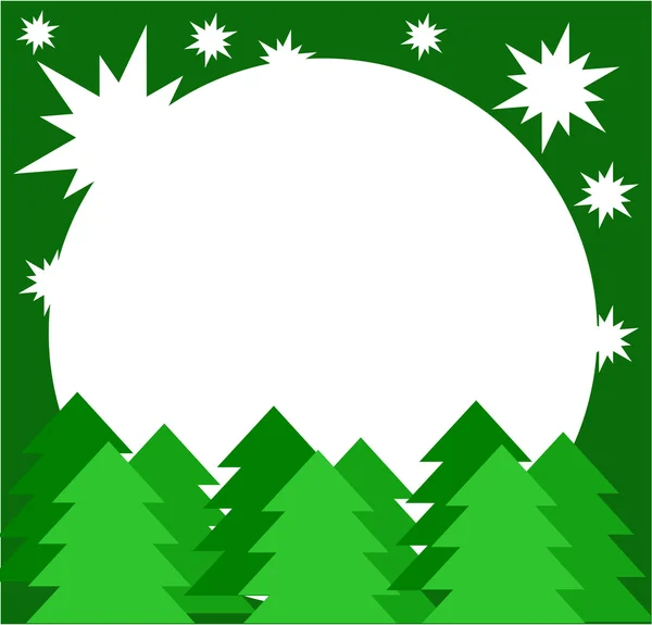 Kerstkaart bomen — Stockvector