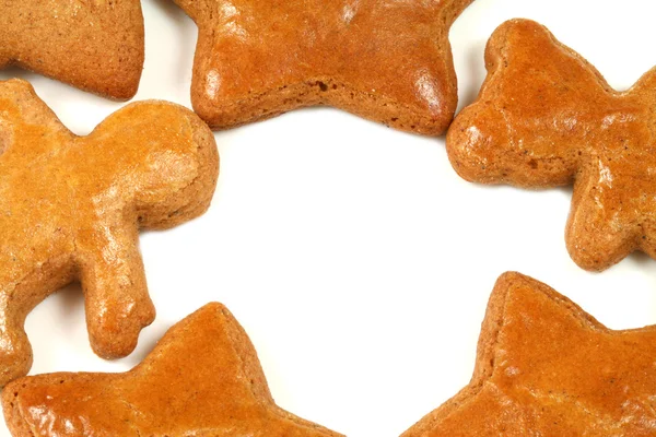 ジンジャーブレッド クッキー フレーム — ストック写真