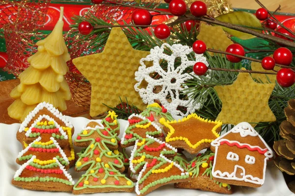 Kleurrijke peperkoek cookies — Stockfoto