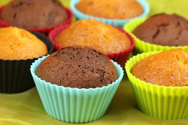 Muffins i färgglada cupcakes — Stockfoto