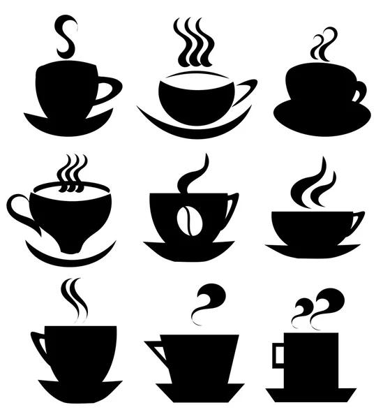Káva pohár ikony kolekce — Stockový vektor