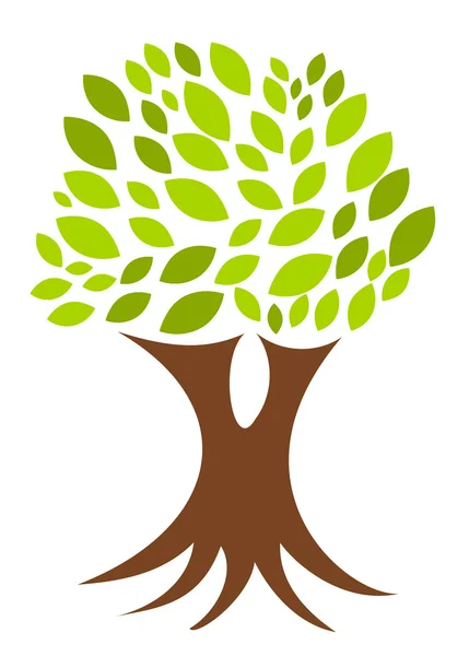 Árbol con raíces — Vector de stock