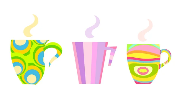 Tazas coloridas — Vector de stock