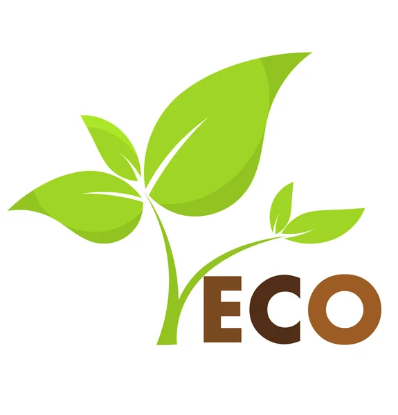 Ícone de planta eco — Vetor de Stock