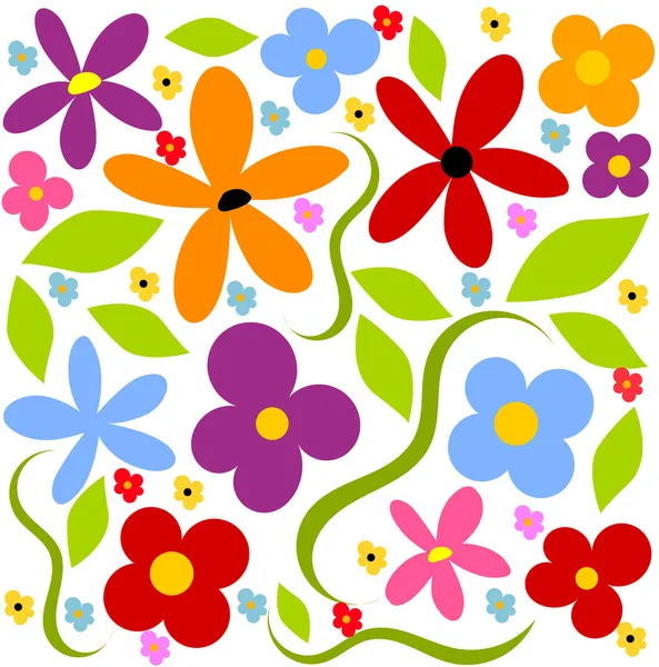 Flower meadow background — Stock Vector