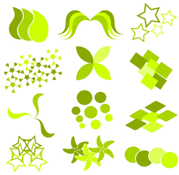 Gröna ikoner — Stock vektor