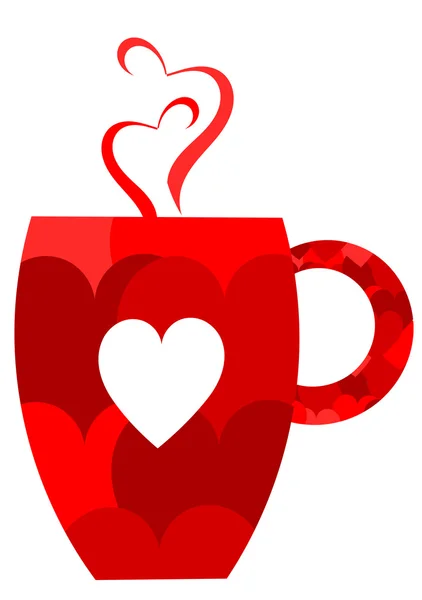 Tasse de valentine — Image vectorielle