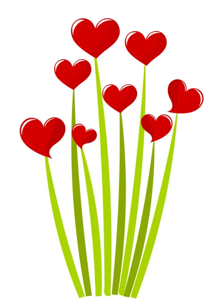 Bouquet of hearts — Stock Vector