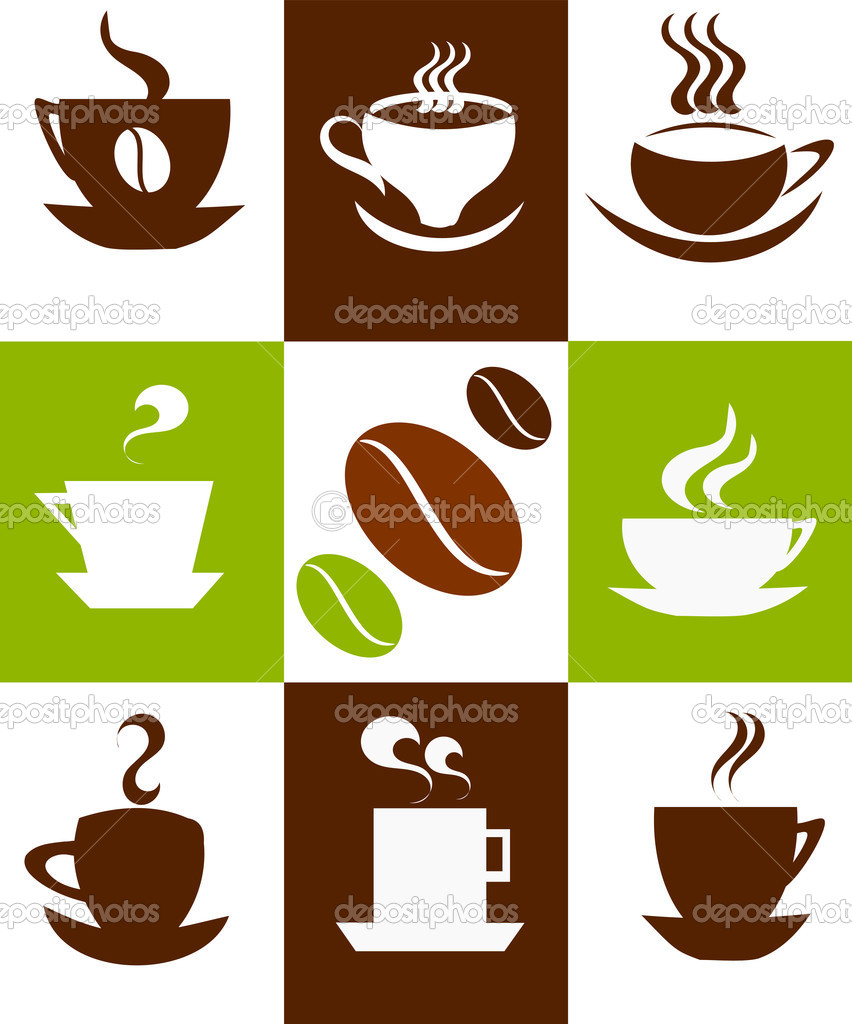 Coffee cups background
