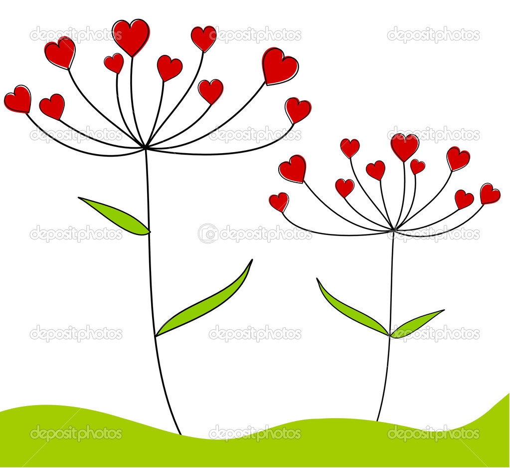 Love flowers — Stock Vector © Studiobarcelona 26033821