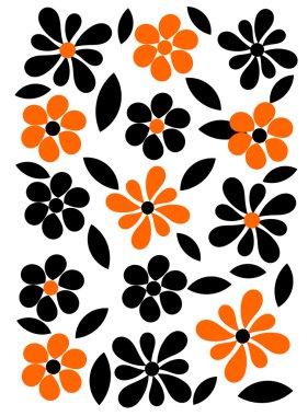 turuncu ve siyah çiçekler arka plan