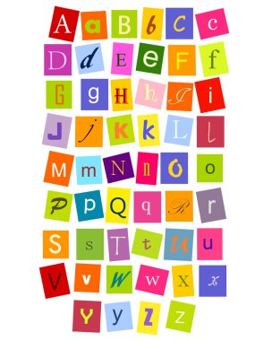 ABC letters clipart