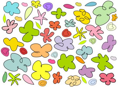 Doodle çiçekler