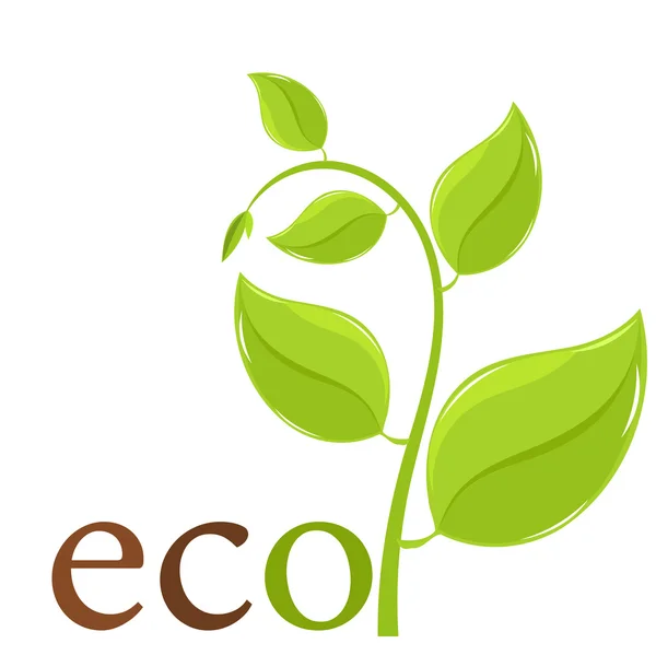 Lente eco plant — Stockvector