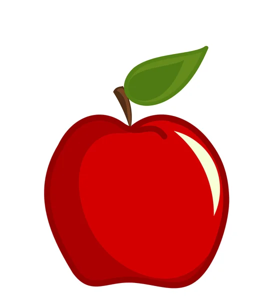 Manzana roja — Vector de stock