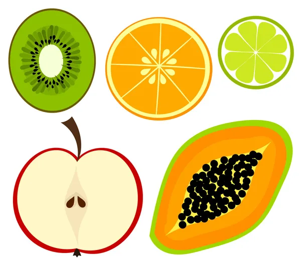 Fruit collection — Stock Vector