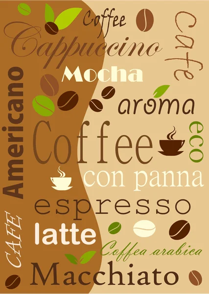 Fondo caffè — Vettoriale Stock