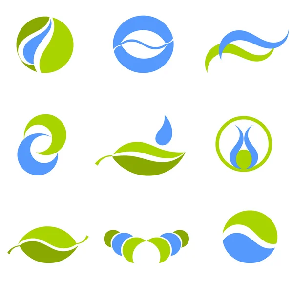 Water and earth symbols — Stock Vector