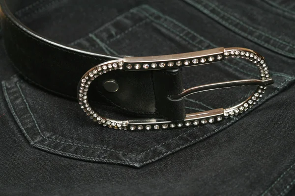 Lady's belt with silver buckle