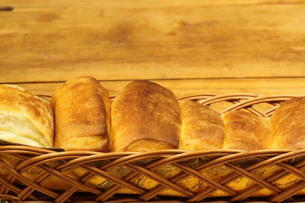 Butter rolls in basket — Stock Photo, Image