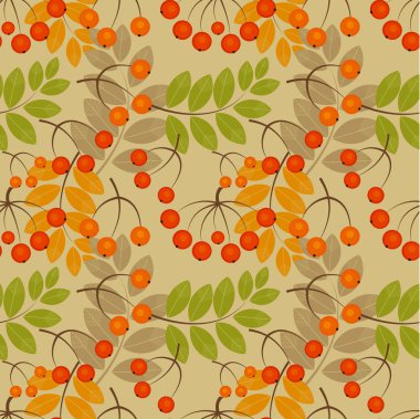 Rowan seamless pattern clipart