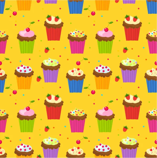 Cupcake wallpaper — Stock Vector