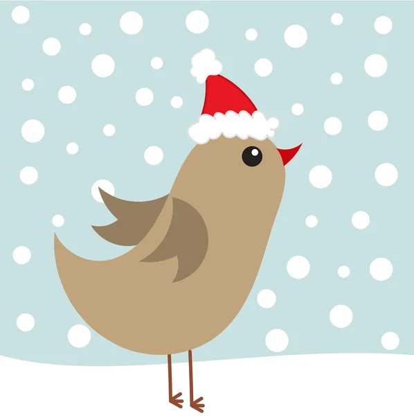 Oiseau de Noël — Image vectorielle