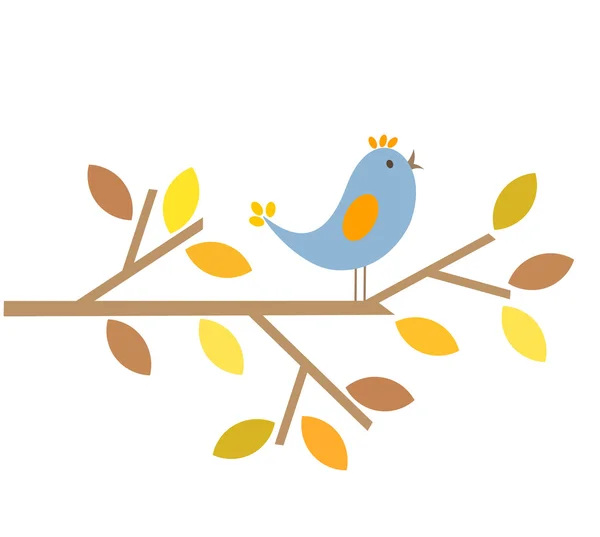 Pájaro de otoño — Vector de stock