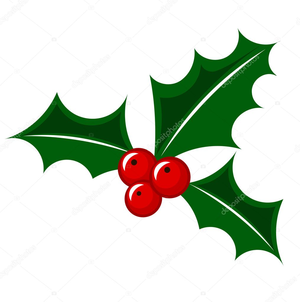 Christmas holly berry symbol Royalty Free Vector Image